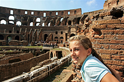 Young American Tourist at the Colosseum, Italy